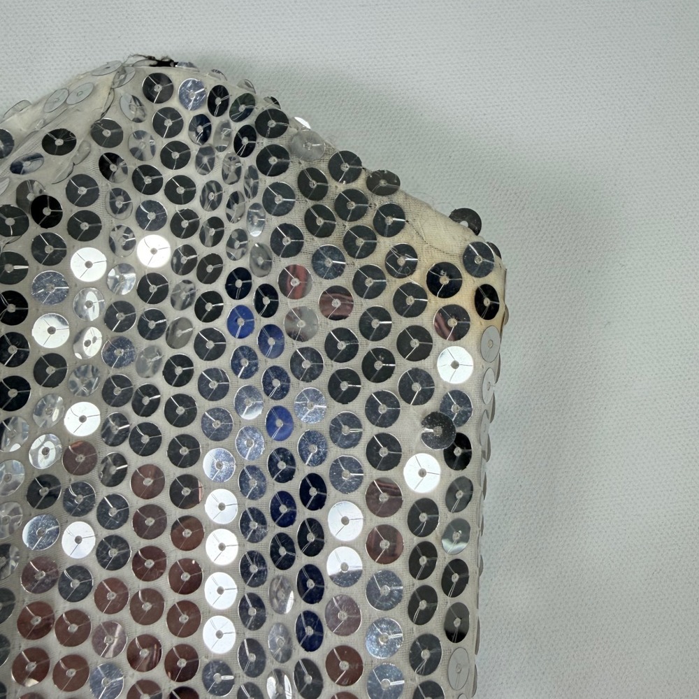Alyce Designs 80's Sequin Gown Women Size 6 Blue Silver Vintage Beaded Starburst - Picture 9 of 16